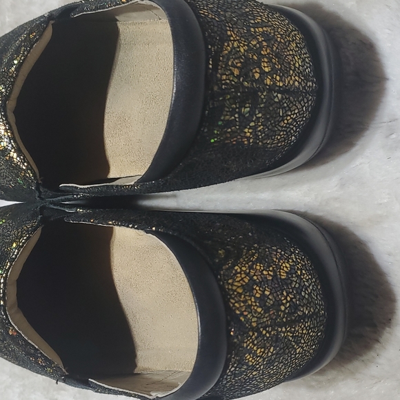 Alegria Leather Sparkle Geometric Design Clogs Model KEL-676 Size 41/10.5 - Picture 3 of 6